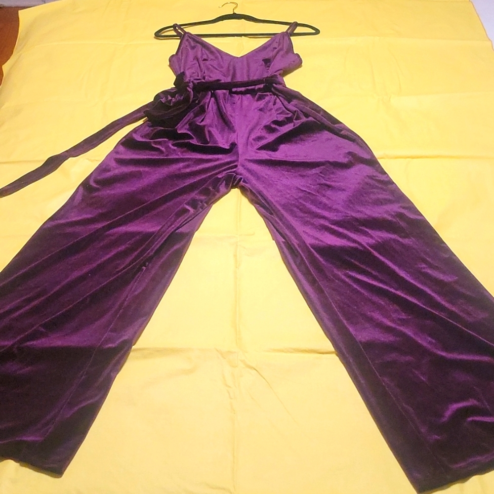 Forever 21 Plus Purple Velvet Jumper.